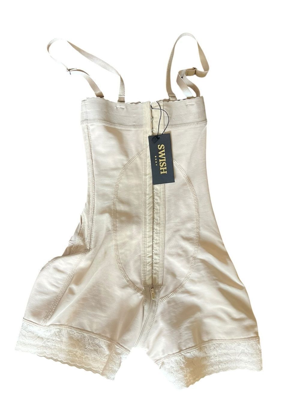 NWT- Swish Body Cream Shapewear Bodysuit with Adjustable Straps